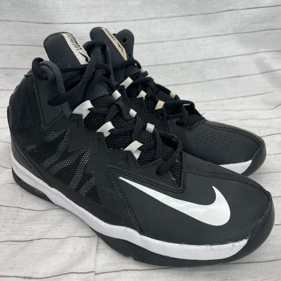 Nike Air Max Stutter Step 2 Size 4.5 Youth Black Basketball Shoes 653754 001 - Picture 1 of 11